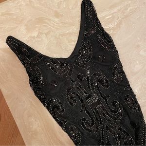 SOLD Black beaded 90s/1920s